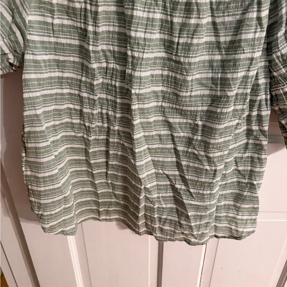 NWT Anthropologie Pilcro Green Plaid Button Front Shirt Effortless Top - Picture 7 of 13